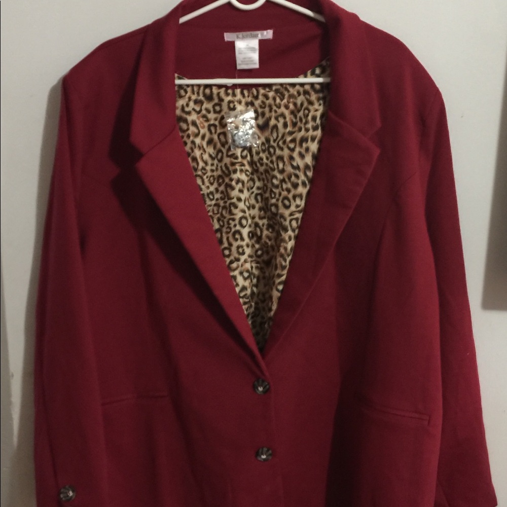 Women’s red blazer